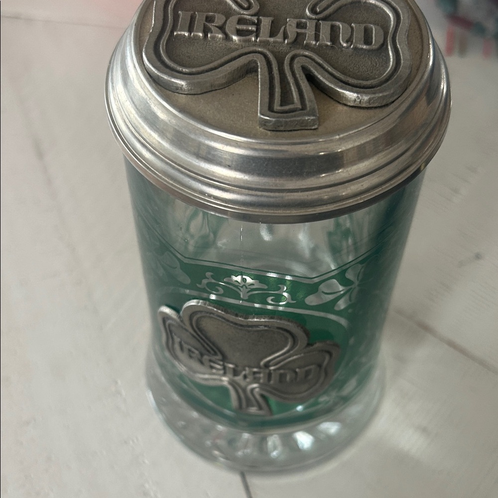 Ireland glass beer stein